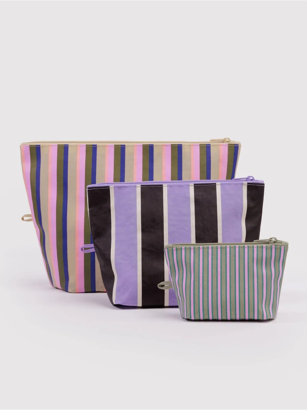 BAGGU Go Pouch Set in Candy Shop Stripes